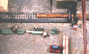 Draufsicht auf die Gattersäge